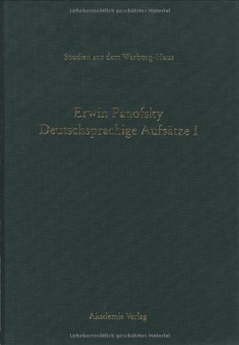 9783050027647: Erwin Panofsky Deutsche Aufsaetze
