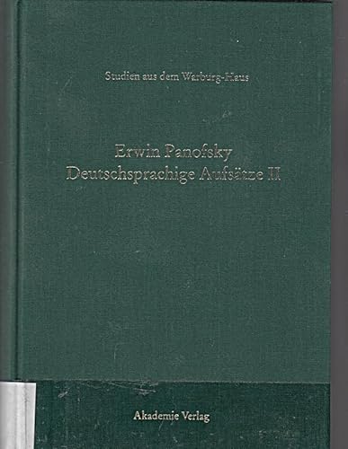 9783050027647: Erwin Panofsky Deutsche Aufsaetze