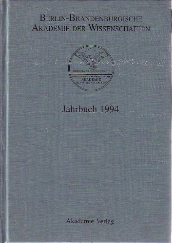 9783050027746: Berlin-Brandenburgische Akademie Der Wissenschafte Wissenschaften