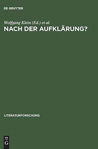 9783050028569: Nach der Aufklrung?: Beitrge zum Diskurs der Kulturwissenschaften (Literaturforschung)