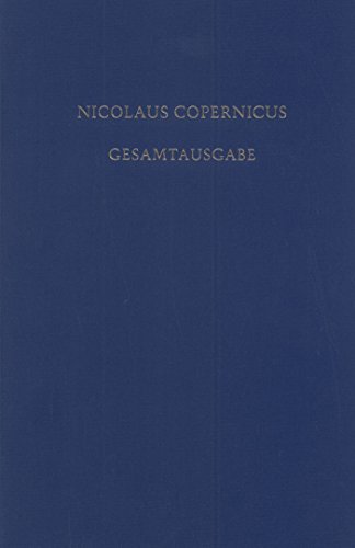 Nicolaus Copernicus Gesamtausgabe Kommentar zu 