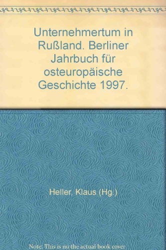 Beispielbild fr Unternehmertum in Ruland, zum Verkauf von modernes antiquariat f. wiss. literatur