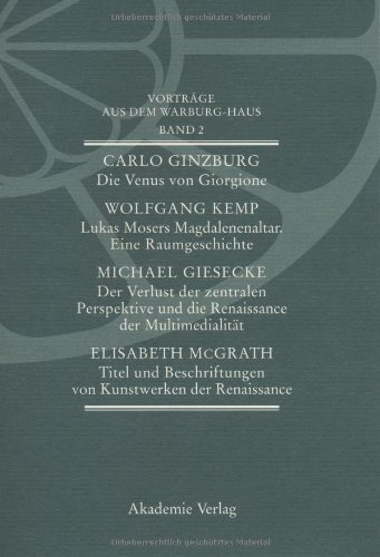 Vorträge aus dem Warburg-Haus, Bd. 2. M. Beitr. v. Carlo Ginzburg, Wolfgang Kemp et al., - Kemp, Wolfgang et al. (Hg.)