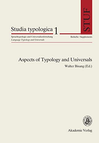 9783050035598: Aspects of Typology and Universals: 1 (Studia Typologica [Sttyp])