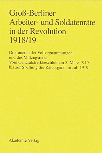 Groß-Berliner Arbeiter- und Soldatenräte in der Revolution 1918/19 - Gerhard Engel