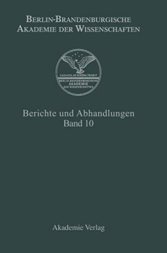 Band 10 - Berlin-Brandenburgische Akademie Der Wissenschaften