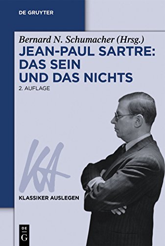 Beispielbild fr Jean-Paul Sartre, Das Sein Und Das Nichts zum Verkauf von Blackwell's
