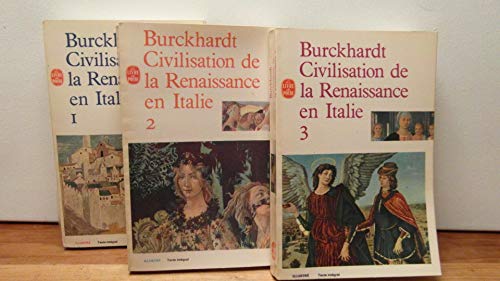 9783055200106: La civilisation de la renaissance en italie. en 3 tomes.