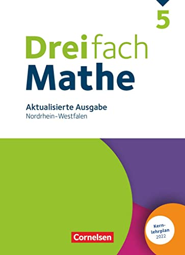 9783060001613: Dreifach Mathe 5. Schuljahr. Nordrhein-Westfalen - Aktualisierte Ausgabe 2022 - Schlerbuch