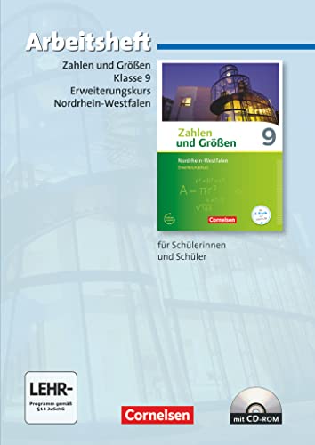 Beispielbild fr Zahlen und Gren - Nordrhein-Westfalen Kernlehrplne - Ausgabe 2013: 9. Schuljahr - Erweiterungskurs - Arbeitsheft mit eingelegten Lsungen und CD-ROM zum Verkauf von medimops