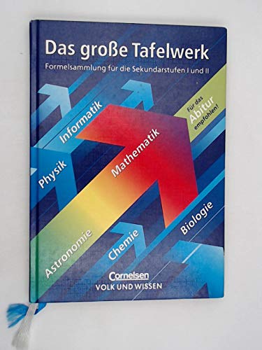 Beispielbild fr Das groe Tafelwerk, ein Tabellen- und Formelwerk fr den mathematisch-naturwissenschaftlichen Unterricht in den Sekundarstufen I und II zum Verkauf von medimops