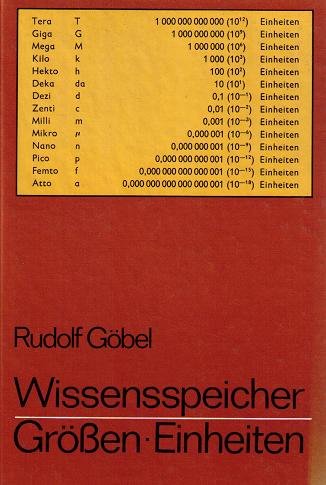 Wissensspeicher - Größen Einheiten - Prof., Dr. sc. Rudolf Göbel