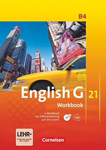 9783060312788: English G 21. Ausgabe B 4. Workbook mit CD-ROM (e-Workbooks) und Audios Online: 8. Schuljahr