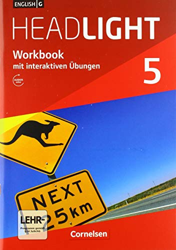 9783060326501: English G Headlight - Workbook mit interaktiven bungen, Mit Audios online: Workbook mit interaktiven bungen online - Mit Audios online
