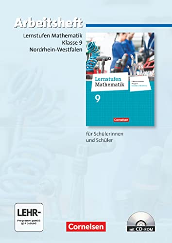 Imagen de archivo de Lernstufen Mathematik 9. Schuljahr. Arbeitsheft mit eingelegten Lsungen und CD-ROM. Differenzierende Ausgabe Nordrhein-Westfalen a la venta por Revaluation Books