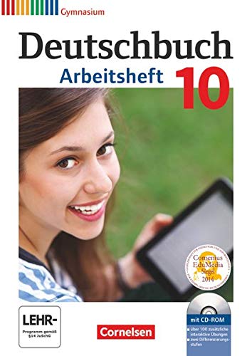 9783060619184: Deutschbuch Gymnasium 10. Schuljahr - Allgemeine Ausgabe - Arbeitsheft mit Lsungen und bungs-CD-ROM