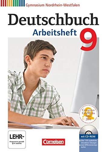 9783060620395: Deutschbuch 9. Schuljahr. Arbeitsheft mit Lsungen und bungs-CD-ROM. Gymnasium Nordrhein-Westfalen