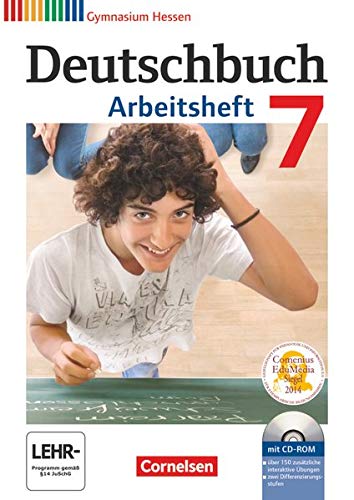 9783060624799: Deutschbuch 7. Schuljahr. Gymnasium Hessen. Arbeitsheft mit Lsungen und bungs-CD-ROM