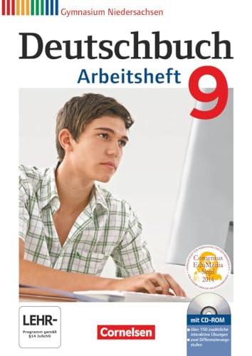 Stock image for Deutschbuch 9. Schuljahr. Arbeitsheft mit Lsungen und bungs-CD-ROM. Gymnasium Niedersachsen for sale by Blackwell's