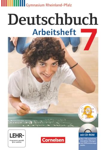 Stock image for Deutschbuch - Gymnasium Rheinland-Pfalz: 7. Schuljahr - Arbeitsheft mit Lsungen und bungs-CD-ROM for sale by medimops