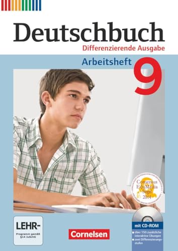 9783060626830: Deutschbuch: Arbeitsheft 9 mit Losungen und Ubungs-CD-Rom