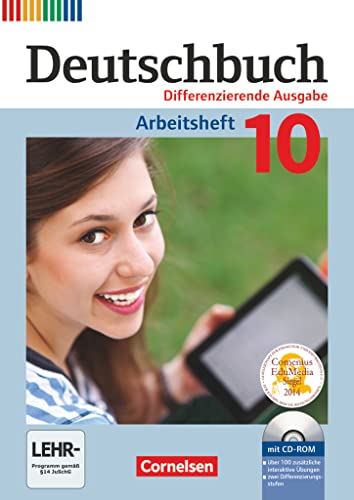 Stock image for Deutschbuch 10. Schuljahr - Zu allen differenzierenden Ausgaben - Arbeitsheft mit L�sungen und �bungs-CD-ROM for sale by Chiron Media