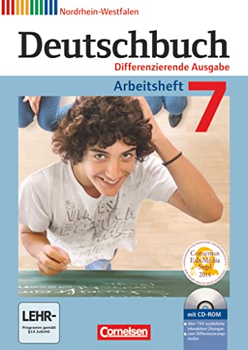 9783060627196: Deutschbuch 7. Schuljahr. Arbeitsheft mit Lsungen und bungs-CD-ROM. Nordrhein-Westfalen