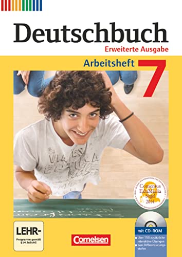 9783060629541: Deutschbuch 7. Schuljahr. Erweiterte Ausgabe - Arbeitsheft mit Lsungen und bungs-CD-ROM: Arbeitsheft mit Lsungen und bungs-CD-ROM