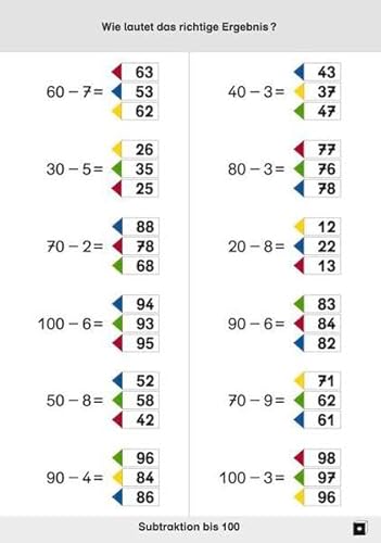 9783060824212: Mathematik plus - Lehrmittel Grundschule - Drehfix: 2. Schuljahr - Subtraktion bis 100: Aufgabenkarten. 12 Karten