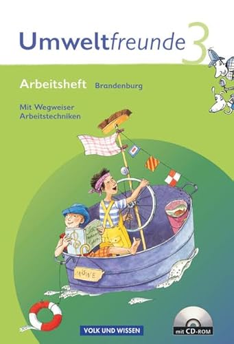 Umweltfreunde - Brandenburg: 3. Schuljahr - Arbeitsheft mit Wegweiser Arbeitstechniken und CD-ROM - Koch, Dr. Inge, Jäger, Kathrin