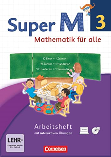 Beispielbild fr Super M - Mathematik fr alle - Westliche Bundeslnder - Neubearbeitung - 3. Schuljahr: Arbeitsheft mit interaktiven bungen online - Mit CD-ROM zum Verkauf von Buchmarie