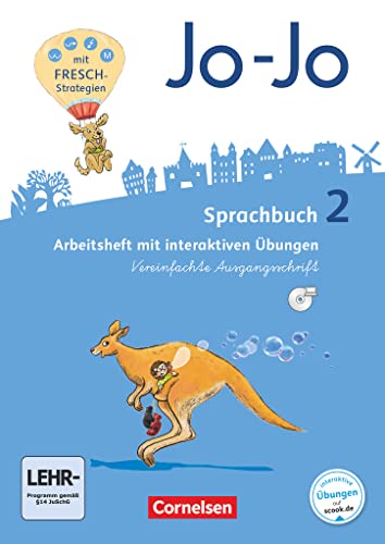 Stock image for Jo-Jo Sprachbuch - Allgemeine Ausgabe - Neubearbeitung 2016: 2. Schuljahr - Arbeitsheft in Vereinfachter Ausgangsschrift mit CD-ROM: Mit interaktiven bungen for sale by medimops