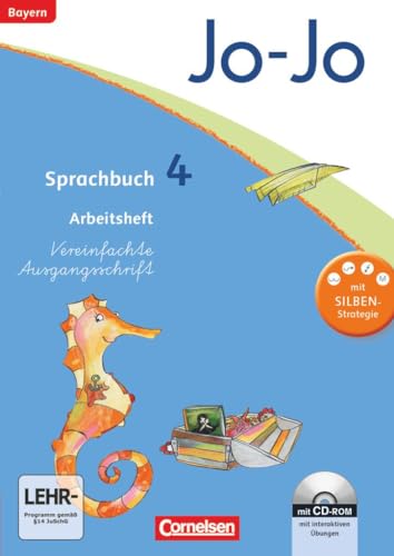 Beispielbild fr Jo-Jo Sprachbuch - Grundschule Bayern: 4. Jahrgangsstufe - Arbeitsheft in Vereinfachter Ausgangsschrift mit CD-ROM zum Verkauf von medimops