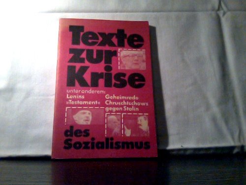 Beispielbild fr Texte zur Krise des Sozialismus. zum Verkauf von Grammat Antiquariat