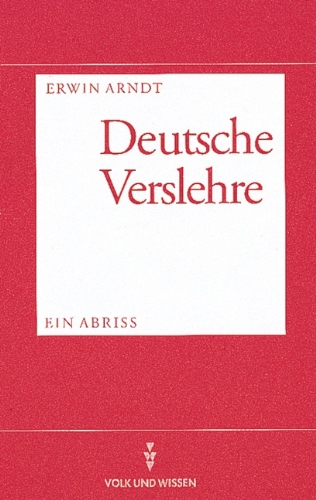 Beispielbild fr Deutsche Verslehre: Ein Abri zum Verkauf von medimops