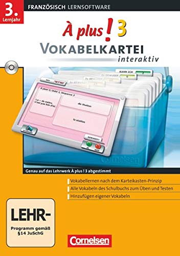 Imagen de archivo de  Plus! Interaktiv - Vokabelkartei interaktiv: Band 3 - CD-ROM: Vokabelkartei interaktiv - CD-ROM ( plus !: Franzsisch als 1. und 2. Fremdsprache - Ausgabe 2004) a la venta por Buchmarie