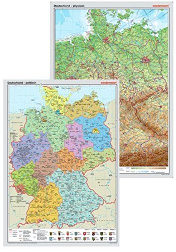 9783075020159: Westermann Posterkarte Deutschland Set physisch / politisch 1 : 1 000 000.