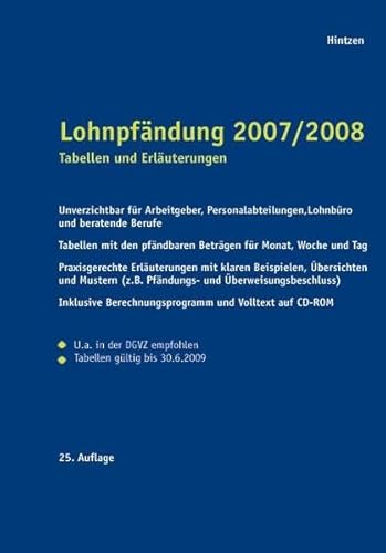 9783083140078: Lohnpfndung 2007/2008