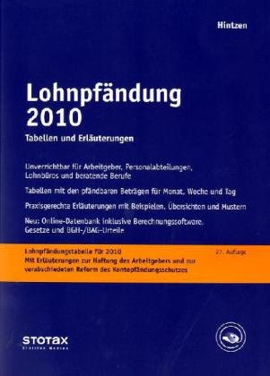 Beispielbild fr Lohnpfndung 2010 zum Verkauf von getbooks GmbH