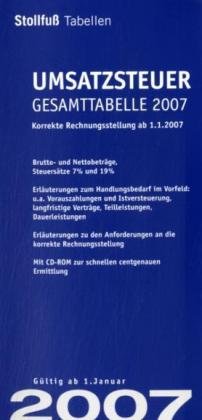 Umsatzsteuer-Gesamttabelle 2007 - Langer, Michael