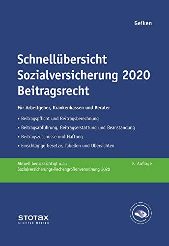 Beispielbild fr Schnellbersicht Sozialversicherung 2020 Beitragsrecht: Fr Arbeitgeber, Krankenkassen und Berater zum Verkauf von medimops