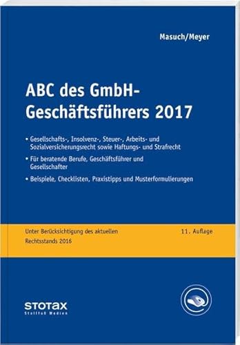 Stock image for ABC des GmbH-Geschftsfhrers 2017 for sale by medimops