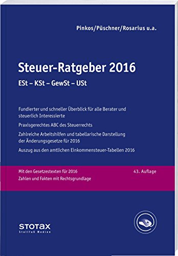 9783083177166: Steuer-Ratgeber 2016