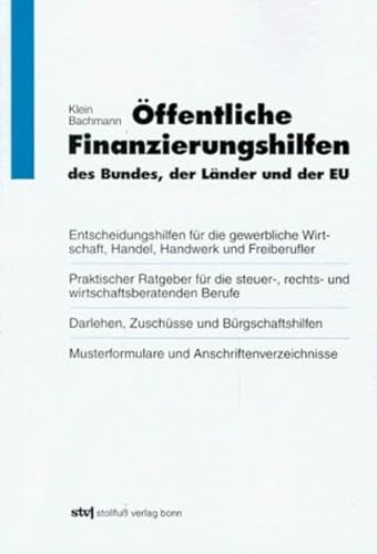 Beispielbild fr ffentliche Finanzierungshilfen zum Verkauf von medimops