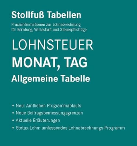 9783083367246: Tabelle, Lohnsteuer 2024, Monat, Tag: Allgemeine Tabelle mit 8 % + 9 % Kirchensteuer