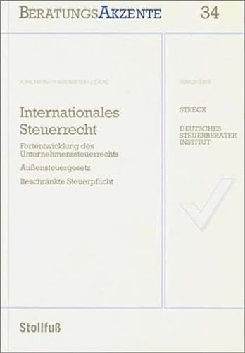 Internationales Steuerrecht. (9783084400348) by Schaumburg, Harald; Wassermeyer, Franz; LÃ¼dicke, JÃ¼rgen