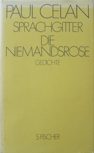 9783100105042: Sprachgitter /Die Niemandsrose. Gedichte