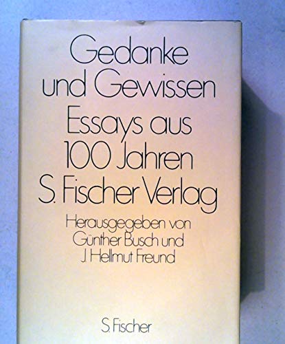 Imagen de archivo de Gedanke und Gewissen. (Das Klassische Programm). Essays aus hundert Jahren S. Fischer Verlag a la venta por Oberle