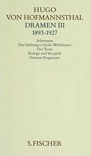 Gesammelte Werke, 10 Bde., geb., 3, Dramen III. (1893-1927) (9783100315434) by Hofmannsthal, Hugo Von; Schoeller, Bernd; Hirsch, Rudolf