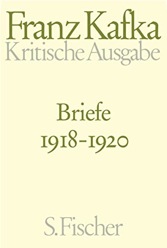 9783100381620: Briefe 4. 1918 - 1920: Band 4 (Franz Kafka, Schriften - Tagebcher - Briefe. Kritische Ausgabe)